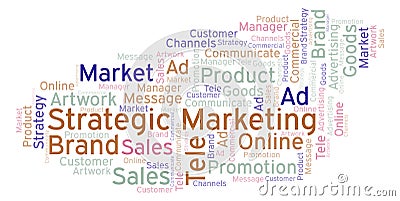 Word cloud with text Strategic Marketing. Stock Photo