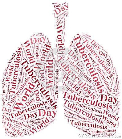 Word cloud World Tuberculosis Day related. Stock Photo