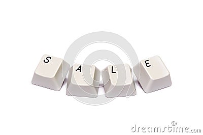 Word collected from computer keypad buttons sale isolated Stock Photo