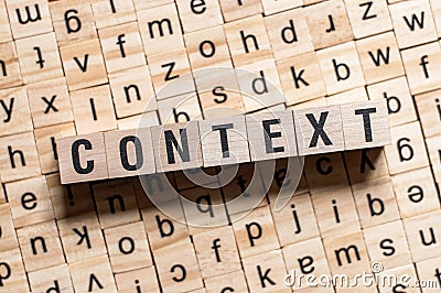 The word of CONTEXT on building blocks concept Stock Photo