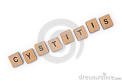 The word CYSTITIS Stock Photo