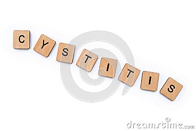 The word CYSTITIS Stock Photo