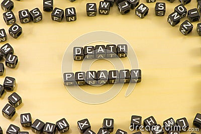 The word death penalty Stock Photo