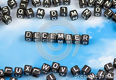 The word December Stock Photo