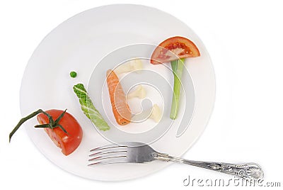 Word diet made of vegetables Stock Photo