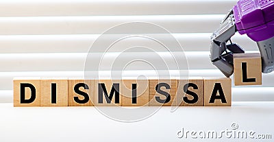 the word of DISMISS on building blocks concept Stock Photo