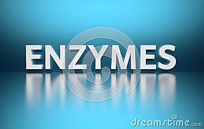 Word Enzymes Cartoon Illustration