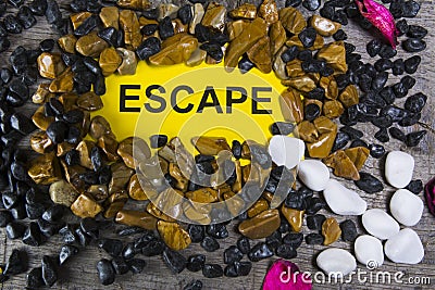 Word escape Stock Photo