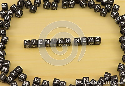 The word Evening News Stock Photo