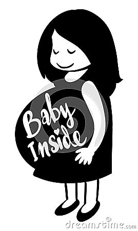 Word expression for baby inside Vector Illustration