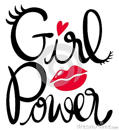 Word expression for girl power Vector Illustration