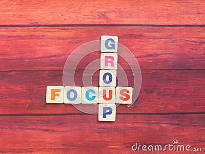 Word Focus Group Stock Photo