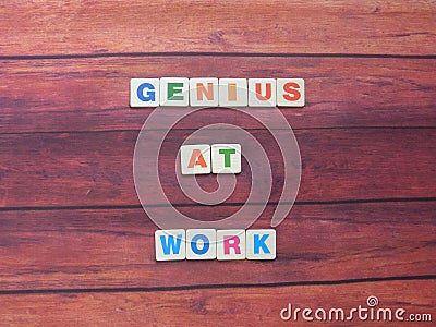 Genius at work Stock Photo