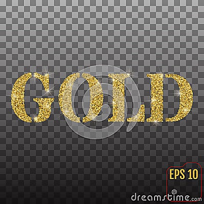 The word `GOLD` Vector Illustration