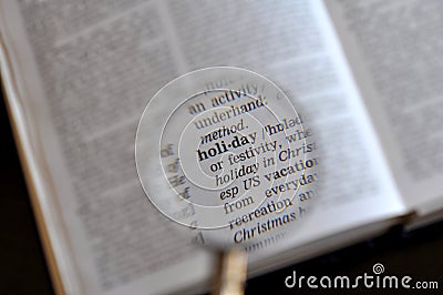 The word holiday Stock Photo