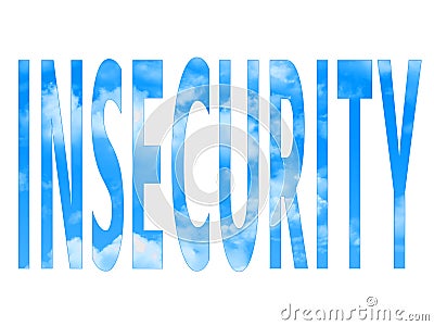Word insecure Stock Photo