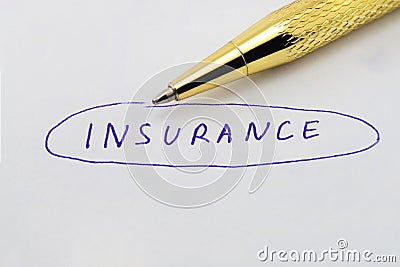 The word insurance Stock Photo