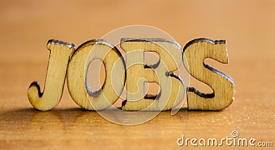 The word `jobs` Stock Photo