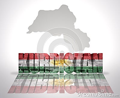 Word Kurdistan on a map background Stock Photo