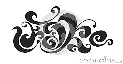 Word logo fake tatoo Vector Illustration