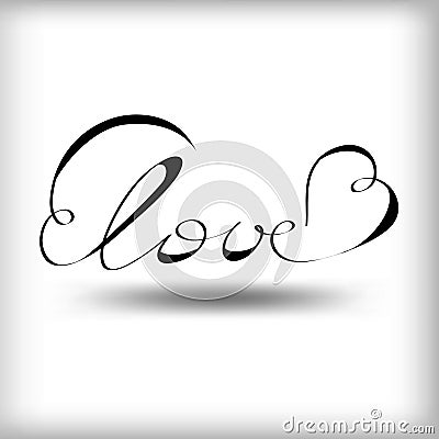 Word Love Vector Illustration