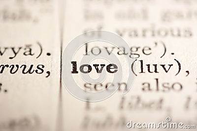 Word love Stock Photo