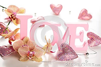 Word love Stock Photo