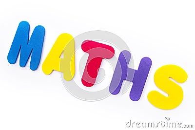 The word MATHS Stock Photo