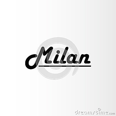 Word Milan vector logo design Vector Illustration