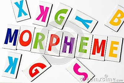 Word morpheme made of colorful letters Stock Photo