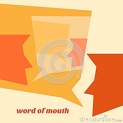 Word of mouth Vector Illustration