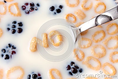 The Word NO In Cereal Letters Stock Photo