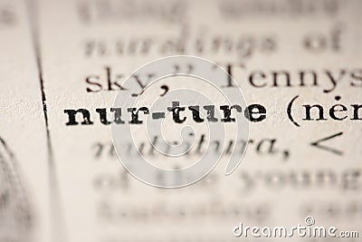 Word nurture Stock Photo