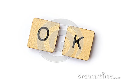 The word OK Stock Photo