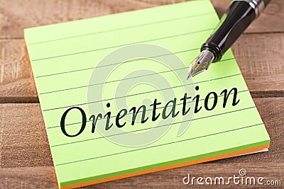 The word orientation Stock Photo