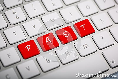 The word Past Editorial Stock Photo