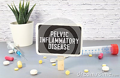 Word Pelvic inflammatory disease PID. Medical concept Stock Photo