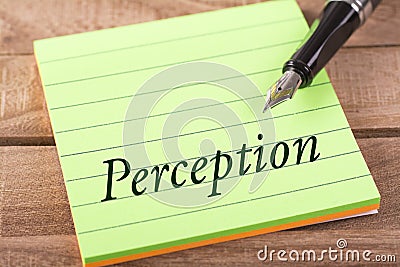 The word perception Stock Photo