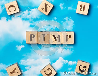 The word pimp Stock Photo