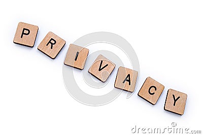 The word PRIVACY Stock Photo
