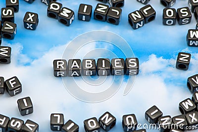 The word Rabies Stock Photo