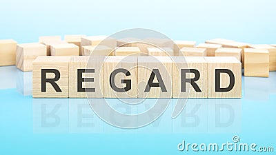 word Regard made with wood building blocks, business concept Stock Photo