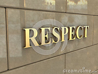 Word Respect Stock Photo