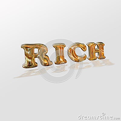 Word rich Stock Photo