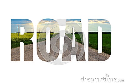 Word ROAD Stock Photo