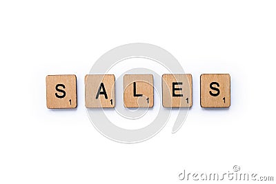 The word SALES Stock Photo