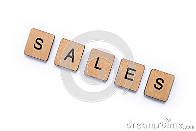 The word SALES Stock Photo