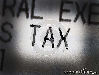 Word sales tax Stock Photo