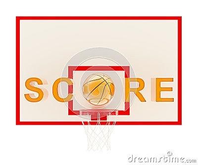 Word Score basketball composition Stock Photo