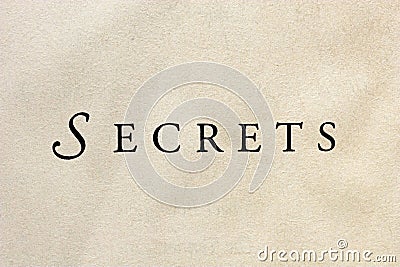 The Word Secrets Stock Photo